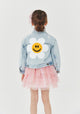 Patched Denim Jacket -White Daisy