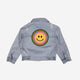 Smile Rainbow Patched Denim Jacket