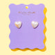 Stud Earrings - Pearl Hearts - Meredith