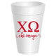 Chi Omega - ΧΩ - Styrofoam Cups - 10 Pack