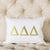 Sorority Gold Initial Accent Pillow