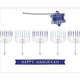 Hanukkah Silver Menorah Large Gift Bag