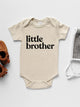 Cream Little Brother Organic Baby Bodysuit