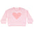 Fuzzy Heart Lightweight Knit Sweater