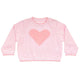 Fuzzy Heart Lightweight Knit Sweater