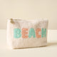 Cream Teddy Pouch - Beach