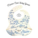 Blue Storyland Toile Silicone Bib