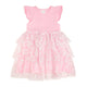 Pink Ditsy Daisy Easter Tiered Short Sleeve Tutu Dress -Kids