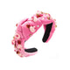 Valentines Girls Headband Jeweled - Lt Pink Heart