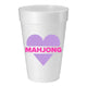 “Heart Mahjong Reverse Color” Foam Cup