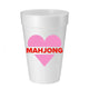 Pink “Heart Mahjong” Foam Cup