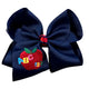 ABC/123 Embroidered Hair Bow Headband