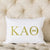 Sorority Gold Initial Accent Pillow