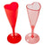 Set of 6 Acrylic Heart Champagne Flute