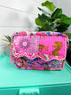 Pink Patchwork Ruffle Toiletry Bag | Quilted Cosmetics Bag