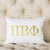 Sorority Gold Initial Accent Pillow