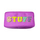 Varsity Collection Nylon Cosmetic Bag Purple Stuff Chenille