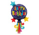 BALLOON STREAMERS BIRTHDAY SHAPE 40"