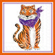 Purple Sitting Tiger Hometown cocktail napkins