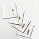 Martini Olive Cocktail Napkins, Set of Four- White