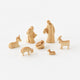 Faux Wood Nativity, Boxed St/8, Resin, 1.25" - 4.25"