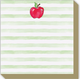 Red Apple with Green Stripes Luxe Notepad