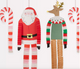 Long Legged Santa & Reindeer Decorations