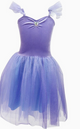 Princess Violet Velvet Dress with Tulle Skirt