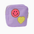 Small Lavender Nylon Pouch W/Glitter Chenile Patches For Tweens -