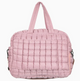 Mauve Quilted Duffel Weekender Bag