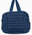 Navy Quilted Weekend Duffel Bag w/ Pass-Thru Slip