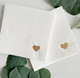 Dainty Gold Heart Valentine Cocktail Napkins | Set of 16