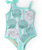 Mint Shells Girls Flip Sequin One Shoulder One Piece Swimsuit