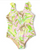 Palm Beach Leopard Girls Fringe Back One Piece Swimsuit