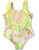 Palm Beach Leopard Girls Fringe Back One Piece Swimsuit