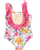 Summer Gardens Girls Fringe Back One Piece Swimsuit