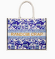 Blue Pagoda MAHJ Beaded Tote