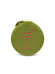 Martini - Olive Pink Velvet Jewelry Zip Case