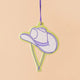 Cowgirl Hat Air Freshener - Green Apple