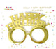 Gold Happy Birthday Glasses