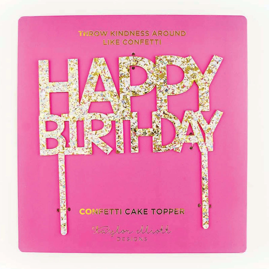 Happy Birthday Pink Cake Topper | Party Supplies | Celebration