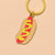 Hot Dog Enamel Keychain