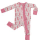 Cowgirl Boots & Bows Ls Zip Pj