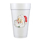 Jolly Santa Merry Christmas Full Color Foam Cups - Christmas