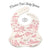 Pink Storyland Toile Silicone Bib