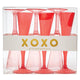 Set of 6 Acrylic Heart Champagne Flute