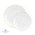 Round White • Gold Plastic Plates | 10 Pack