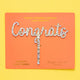 Congrats - Pearl + Gold Confetti Cake Topper