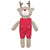 Knit Reindeer Doll with Solid Red Romper