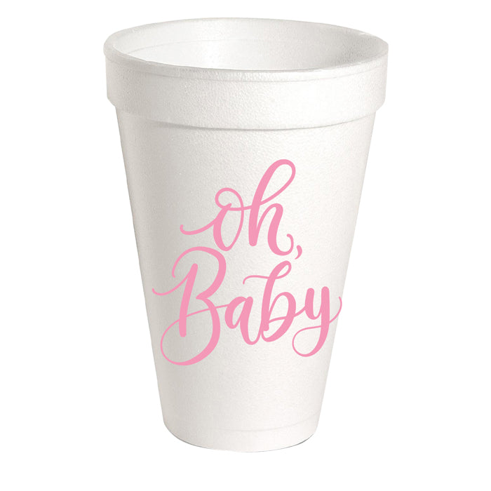 A Baby is brewing, Styrofoam Cups Baby Shower, Lets have a beer cause online the due date is near, Foam Cups Baby Shower (C90032)